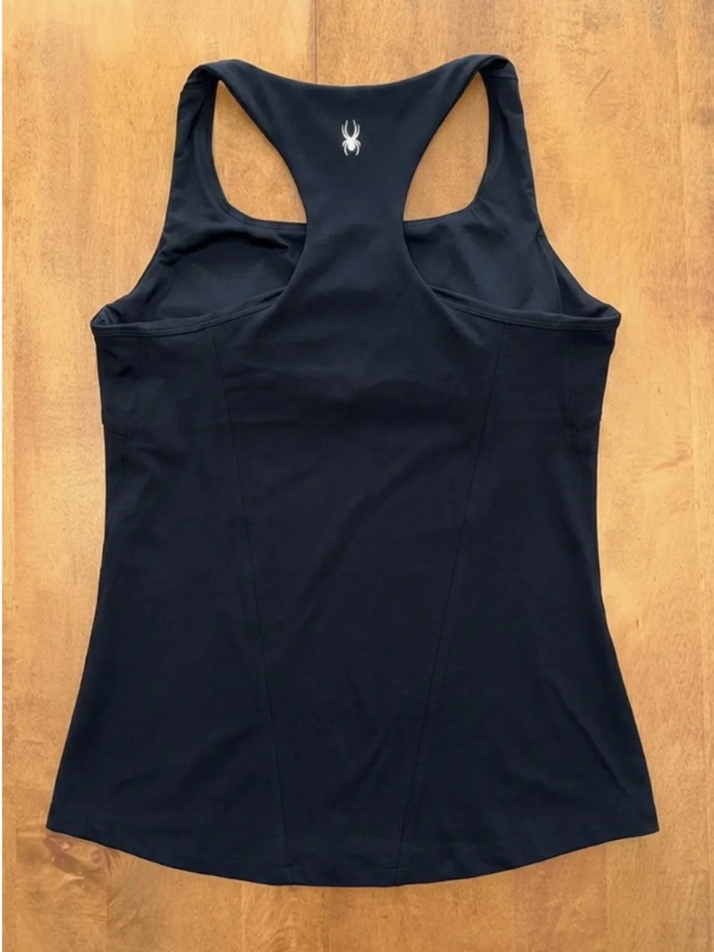 Women’s Spyder Black Racerback Tank Top w/Built-In Bra (Size: Small)
